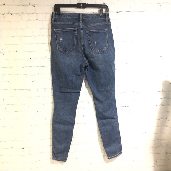 Wild Fable Target High Rise Skinny Medium Wash Minor Distressed Jeans Sz 10 Blue - Picture 6 of 6